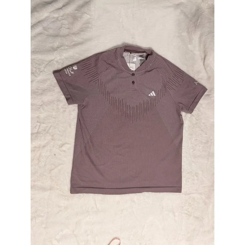 NWT Adidas Ultimate365 Golf Polo Women Size M Shadow Fig AJGA Stretch Moisture - Picture 3 of 7